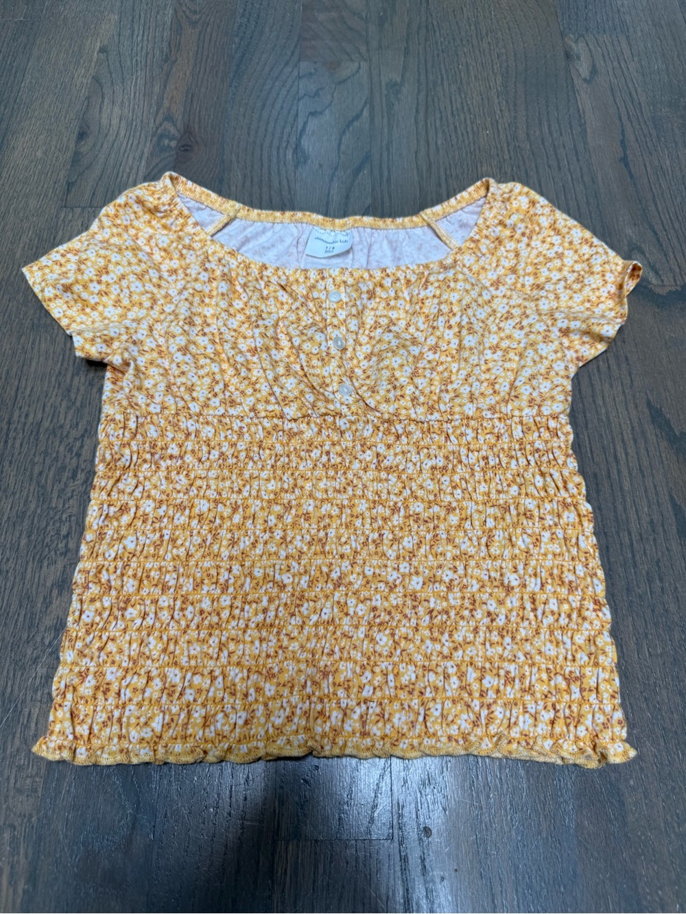 abercrombie kids Yellow Floral Smocked Top